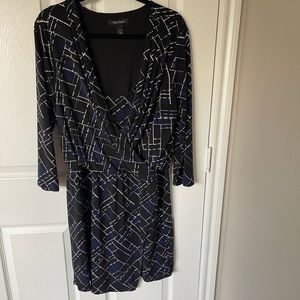 White hours black market faux wrap minidress/tunic